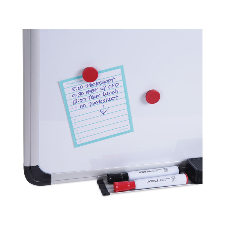 Universal® Magnetic Steel Dry Erase Marker Board, 48 x 36, White Surface, Aluminum/Plastic Frame (UNV43734) Each