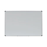 Universal® Magnetic Steel Dry Erase Marker Board, 72 x 48, White Surface, Aluminum/Plastic Frame (UNV43735)