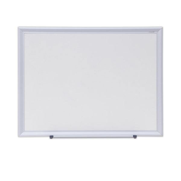 Universal® Deluxe Melamine Dry Erase Board, 24 x 18, Melamine White Surface, Silver Aluminum Frame (UNV44618)