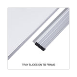 Universal® Deluxe Melamine Dry Erase Board, 36 x 24, Melamine White Surface, Silver Aluminum Frame (UNV44624) Each
