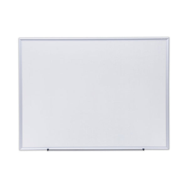 Universal® Deluxe Melamine Dry Erase Board, 48 x 36, Melamine White Surface, Silver Aluminum Frame (UNV44636)