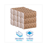 Boardwalk® C-Fold Paper Towels, 1-Ply, 11.44 x 10, Bleached White, 200 Sheets/Pack, 12 Packs/Carton (BWK6220)
