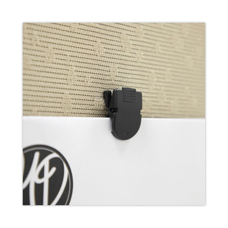 Advantus Wall Clips for Fabric Panels, 40 Sheet Capacity, Black, 50/Box (AVT75345) Box of 50