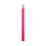 Advantus Crowd Management Wristbands, Sequentially Numbered, 9.75" x 0.75", Neon Pink, 500/Pack (AVT91121) Pack of 500