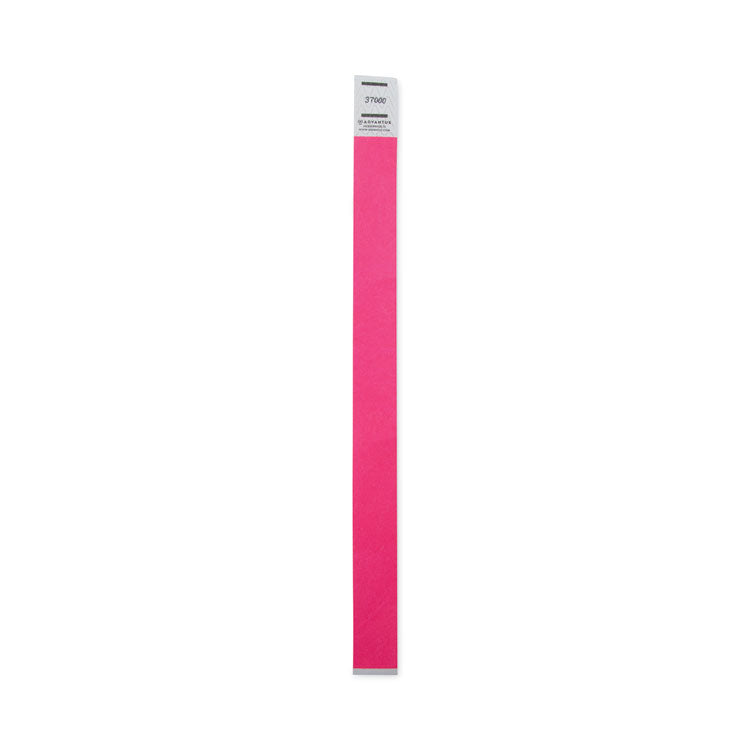 Advantus Crowd Management Wristbands, Sequentially Numbered, 9.75" x 0.75", Neon Pink, 500/Pack (AVT91121) Pack of 500