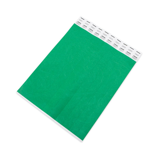 Advantus Crowd Management Wristbands, Sequentially Numbered, 10" x 0.75", Green, 100/Pack (AVT75443)