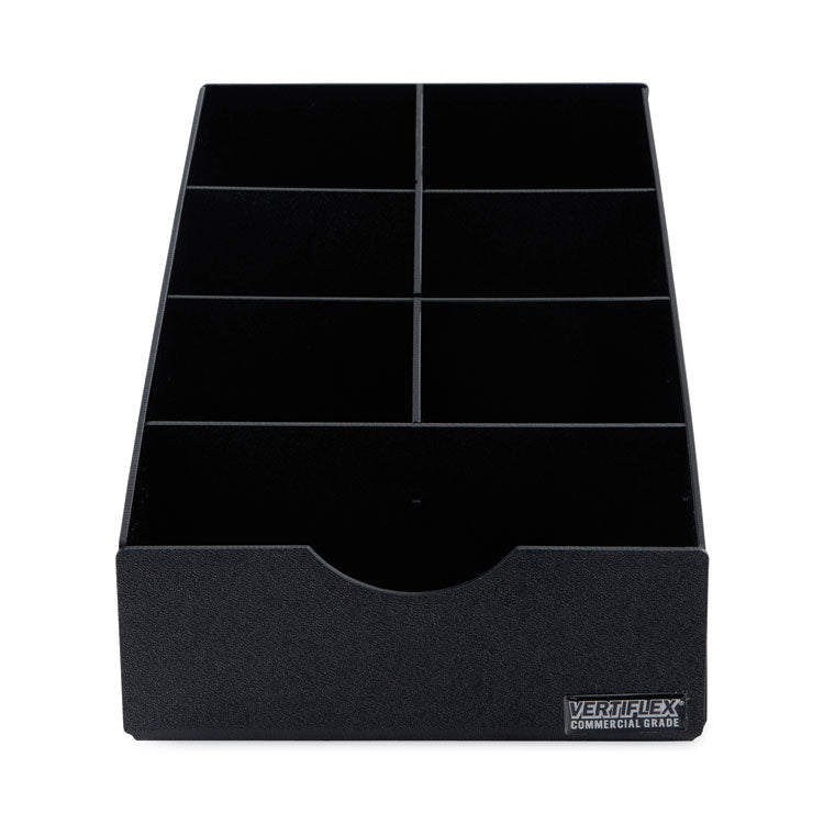 Vertiflex® Commercial Grade Condiment Caddy, 7 Compartments, 8.75 x 16 x 5.25, Black (VRTVFCC169) Each
