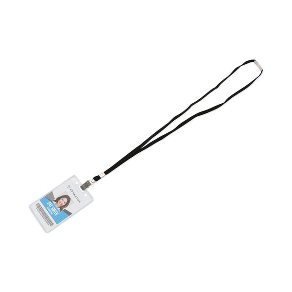 Advantus Deluxe Safety Lanyards, Metal Clip Fastener, 36" Long, Black, 24/Box (AVT75403) Box of 24