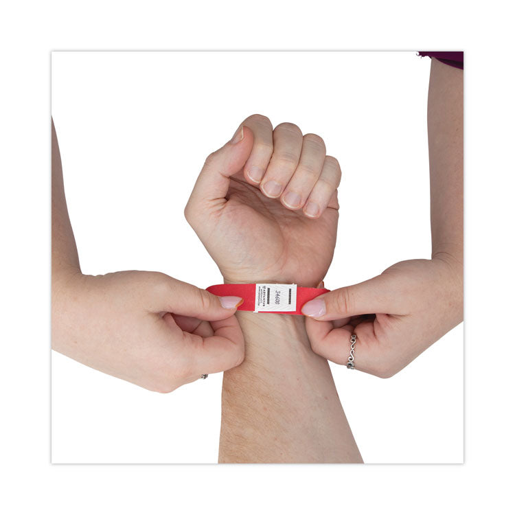 Advantus Crowd Management Wristbands, Sequentially Numbered, 9.75" x 0.75", Red, 500/Pack (AVT75510) Pack of 500