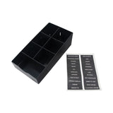 Vertiflex® Commercial Grade Condiment Caddy, 7 Compartments, 8.75 x 16 x 5.25, Black (VRTVFCC169) Each