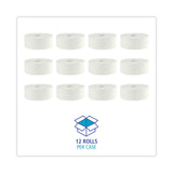 Boardwalk® JRT Bath Tissue, Jumbo, Septic Safe, 2-Ply, White, 3.3" x 1,000 ft, 12 Rolls/Carton (BWK6100B)