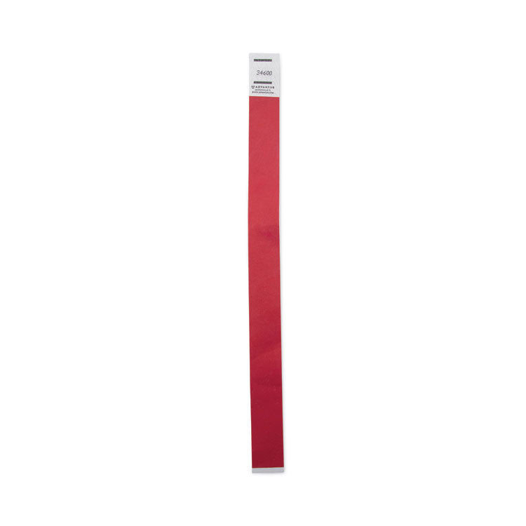 Advantus Crowd Management Wristbands, Sequentially Numbered, 9.75" x 0.75", Red, 500/Pack (AVT75510) Pack of 500
