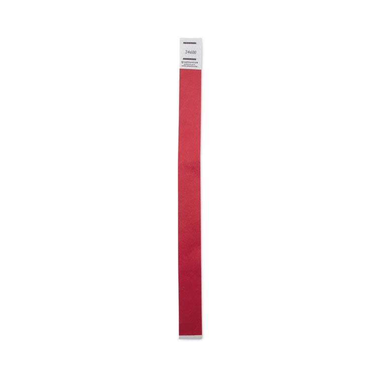 Advantus Crowd Management Wristbands, Sequentially Numbered, 10" x 0.75", Red, 100/Pack (AVT75441) Pack of 100
