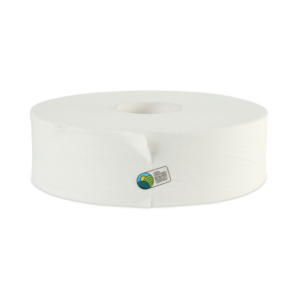 Boardwalk® JRT Bath Tissue, Jumbo, Septic Safe, 2-Ply, White, 3.5" x 2,000 ft, 12" dia, 6 Rolls/Carton (BWK6102B)