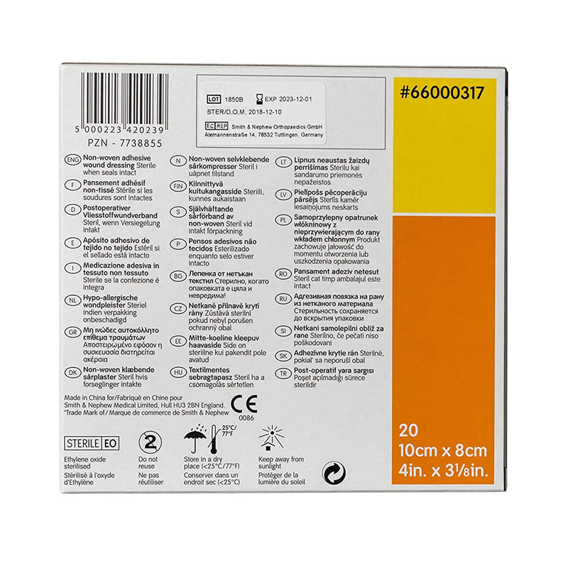 Primapore Island Dressing 3-1/8 X 4 Inch Rectangle Sterile Film Backing (370204_EA) 1/EA