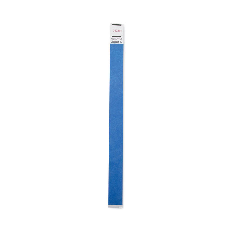 Advantus Crowd Management Wristbands, Sequentially Numbered, 10" x 0.75", Blue, 100/Pack (AVT75442) Pack of 100