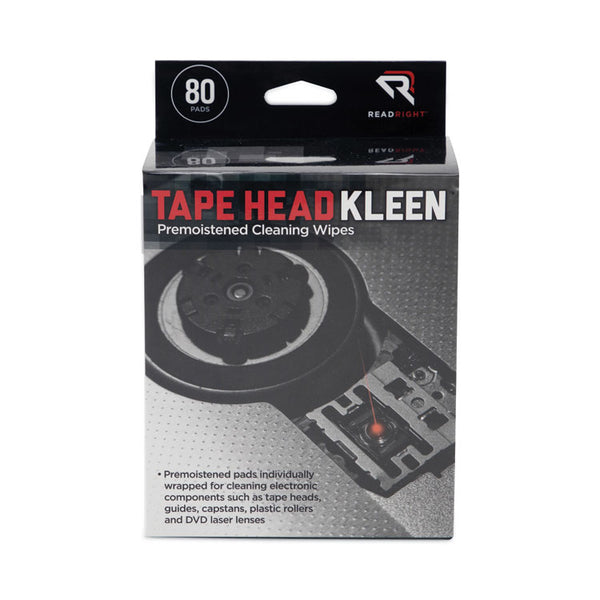 Read Right® Tape Head Kleen Pad, Individually Sealed Pads, 5 x 5, 80/Box (REARR1301)