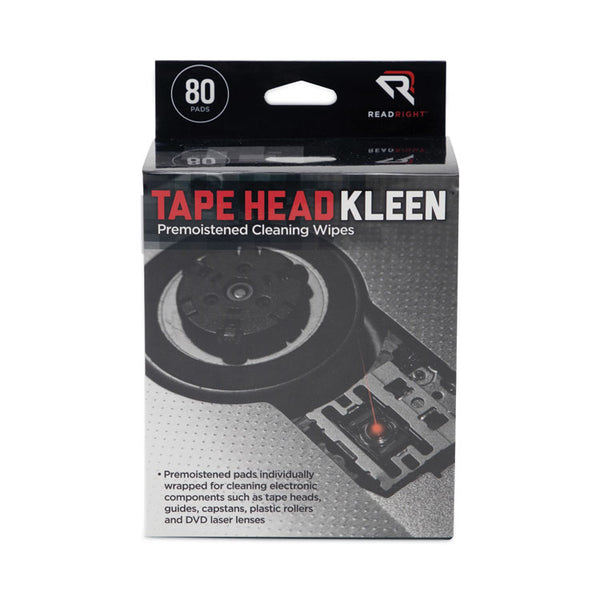 Read Right® Tape Head Kleen Pad, Individually Sealed Pads, 5 x 5, 80/Box (REARR1301) Box of 80