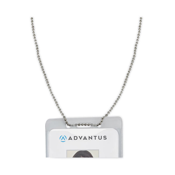 Advantus ID Badge Holder Chain, Metal Ball Chain Fastener, 36" Long, Nickel Plated, 100/Box (AVT75417) Box of 100