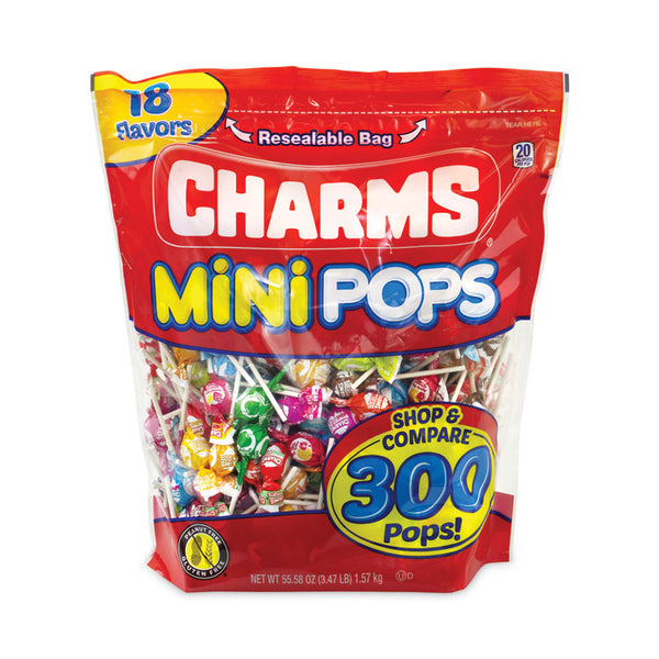 Charms® Mini Pops, 3.74 lb Bag, Assorted Flavors, 300/Bag, Ships in 1-3 Business Days (GRR20902010) Each