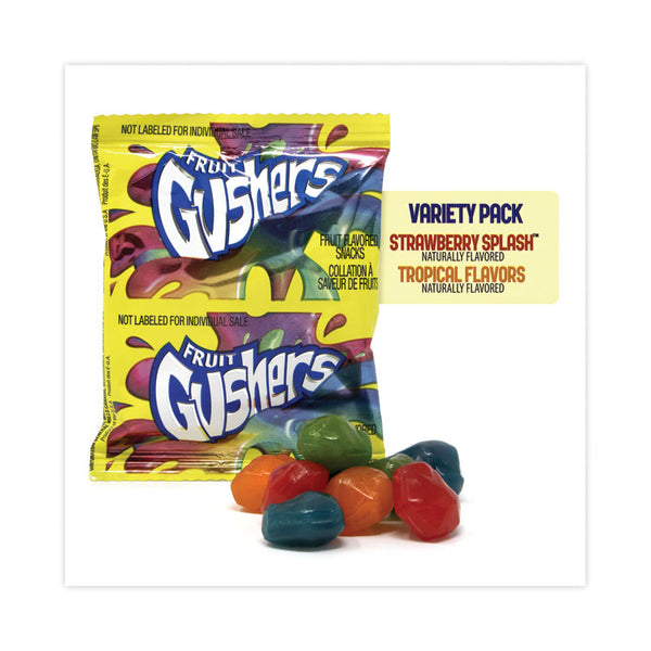 Betty Crocker™ Fruit Gushers Fruit Snacks, Strawberry and Tropical Fruit Flavors, 0.8 oz, 42 Pouches/Carton, Ships in 1-3 Business Days (GRR22001036)