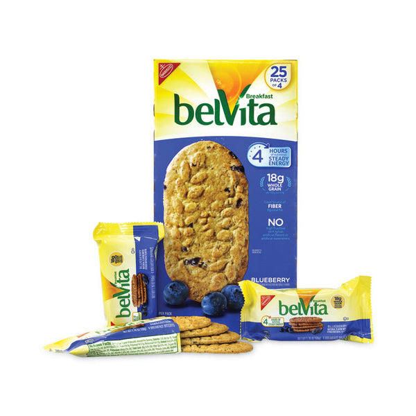 Nabisco® belVita Breakfast Biscuits, Blueberry, 1.76 oz Pack, 25 Packs/Carton, Ships in 1-3 Business Days (GRR22000506)