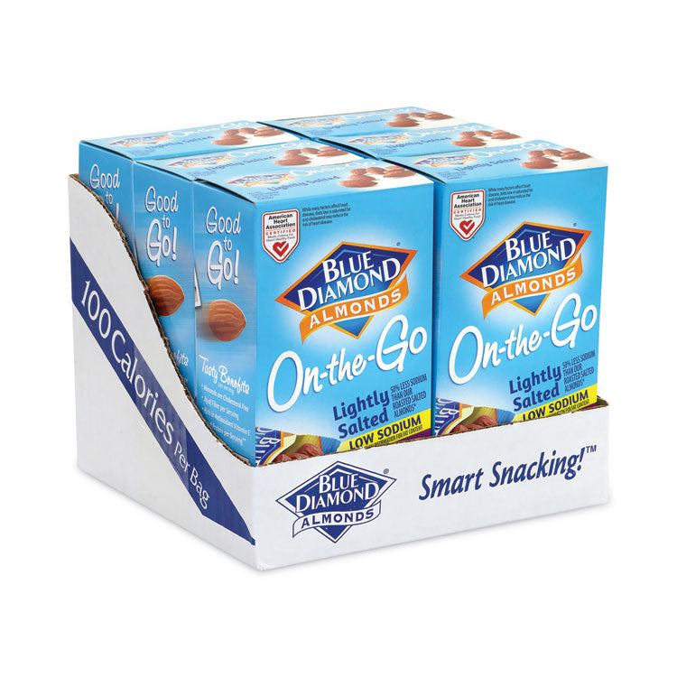 Blue Diamond® Low Sodium Lightly Salted Almonds, 1.5 oz Bag, 42 Bags/Carton, Ships in 1-3 Business Days (GRR22000795) Each