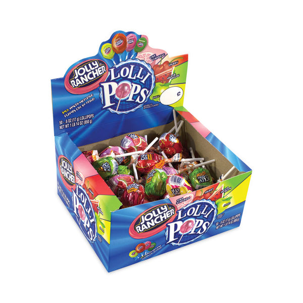 Jolly Rancher® Lollipops Assortment, Assorted Flavors, 0.6 oz, 50/Carton, Ships in 1-3 Business Days (GRR20900051) Each