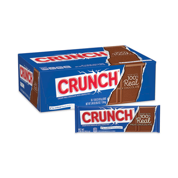 Nestlé® Crunch Bar, Individually Wrapped, 1.55 oz, 36/Carton, Ships in 1-3 Business Days (GRR20900164)