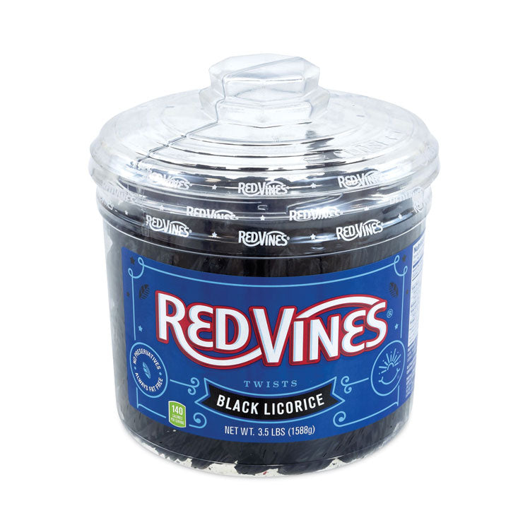 Red Vines® Black Licorice Twists, 3.5 lb Jar, Ships in 1-3 Business Days (GRR20904500) Each