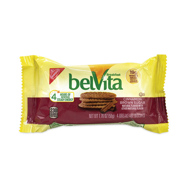 Nabisco® belVita Breakfast Biscuits, Cinnamon Brown Sugar, 1.76 oz Pack, 25 Packs/Carton, Ships in 1-3 Business Days (GRR22000507)