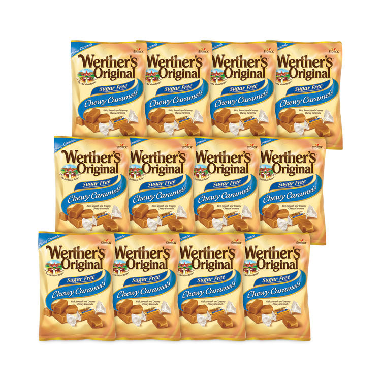 Werther's® Original® Sugar Free Chewy Caramel Candy, 1.46 oz Bag, 12 Bags/Carton, Ships in 1-3 Business Days (GRR30200005) Each