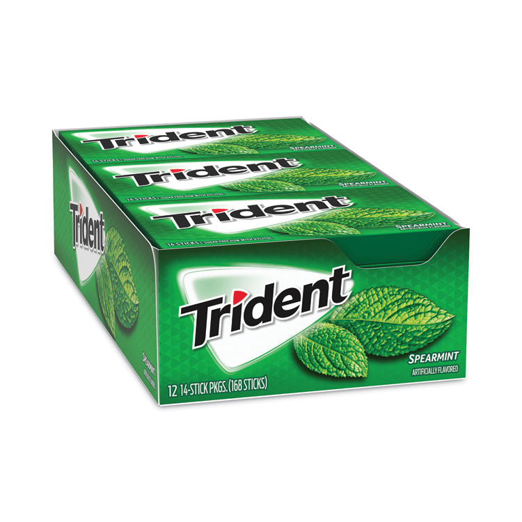 Trident® Sugar-Free Gum, Spearmint, 14 Pieces/Pack, 12 Packs/Carton, Ships in 1-3 Business Days (GRR30400008) Each