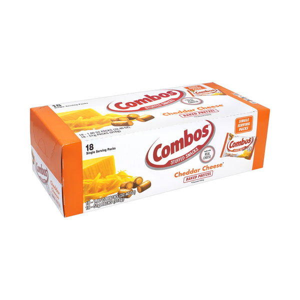 Combos® Baked Snacks, 1.8 oz Bag, Cheddar Cheese Pretzel, 18 Bags/Carton, Ships in 1-3 Business Days (GRR20900409) Each