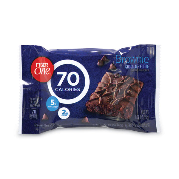 Fiber One® 70 Calorie Chocolate Fudge Brownies, 0.89 oz, 40/Carton, Ships in 1-3 Business Days (GRR22000454)