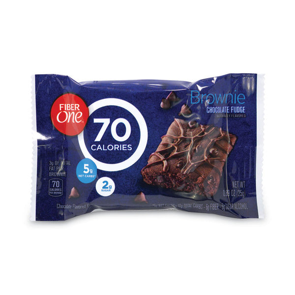 Fiber One® 70 Calorie Chocolate Fudge Brownies, 0.89 oz, 40/Carton, Ships in 1-3 Business Days (GRR22000454) Each