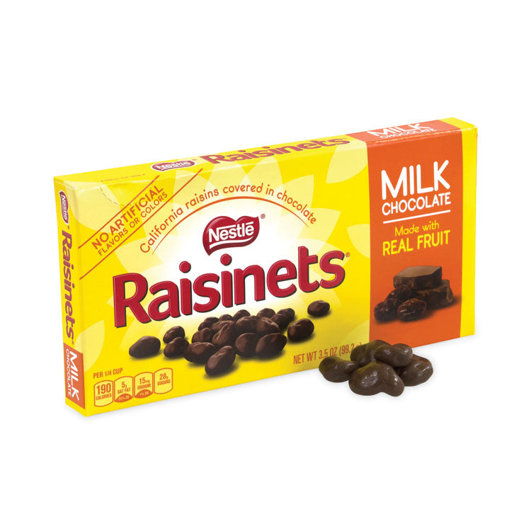 Nestlé® Raisinets Milk Chocolate Candy Raisins, 3.5 oz Box, 15 Boxes/Carton, Ships in 1-3 Business Days (GRR20902540) Each