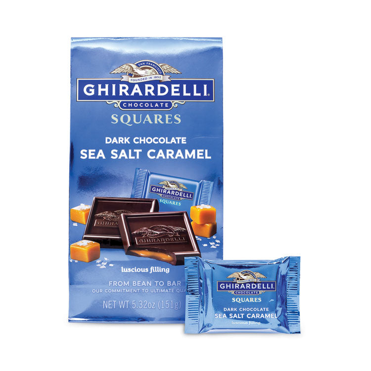 Ghirardelli® Dark and Sea Salt Caramel Chocolate Squares, 5.32 oz Packs, 3 Count, Ships in 1-3 Business Days (GRR30001023)