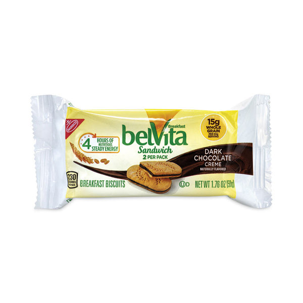 Nabisco® belVita Breakfast Biscuits, Dark Chocolate Creme Breakfast Sandwich, 1.76 oz Pack, 25 PK/Carton, Ships in 1-3 Business Days (GRR22000570)