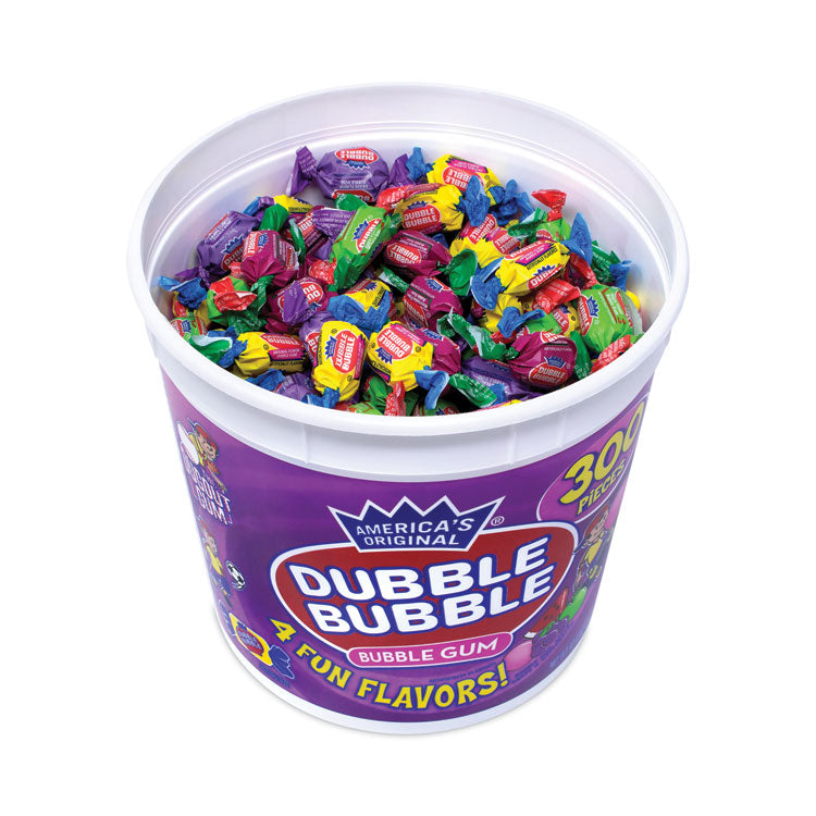 Dubble Bubble Bubble Gum Assorted Flavor Twist Tub, 300 Pieces/Tub, 1 Tub/Carton, Ships in 1-3 Business Days (GRR22000223) Each