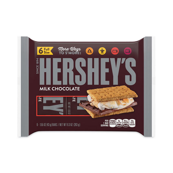 Hershey®'s Milk Chocolate Bar, 1.55 oz Bar, 6 Bars/Pack, 2 Packs/Box, Ships in 1-3 Business Days (GRR24601029) Each