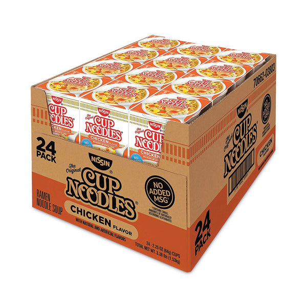 Nissin® Cup Noodles, Chicken, 2.25 oz Cup, 24 Cups/Carton, Ships in 1-3 Business Days (GRR22000498) Each