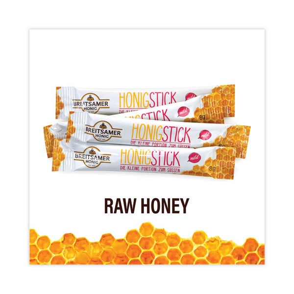 Breitsamer Honig Raw Honey Sticks, 0.28 oz, 80 Sticks/Tub, 1 Tub/Carton, Ships in 1-3 Business Days (GRR20902630)