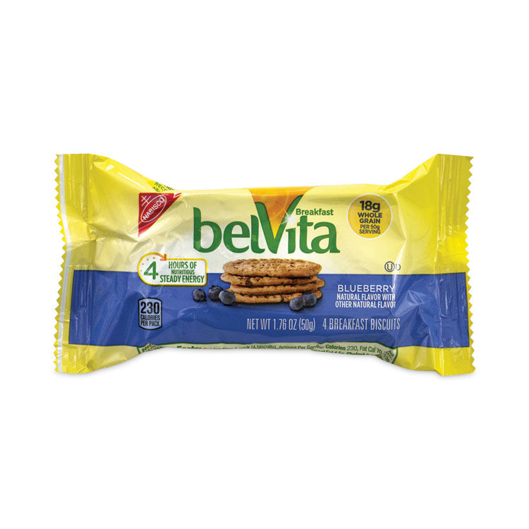 Nabisco® belVita Breakfast Biscuits, Blueberry, 1.76 oz Pack, 25 Packs/Carton, Ships in 1-3 Business Days (GRR22000506)