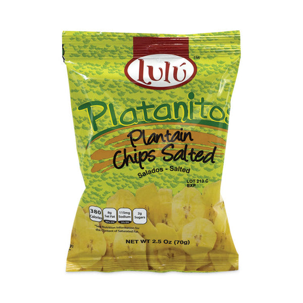 Lulú™ Platanitos Plantain Chips, 2.5 oz/Pack, 30 Packs/Carton, Ships in 1-3 Business Days (GRR20902612) Each