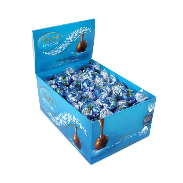 Lindt Lindor Truffles Milk Chocolate Sea Salt, 1.85 lb, 60 Pieces/Carton, Ships in 1-3 Business Days (GRR20900387) Each