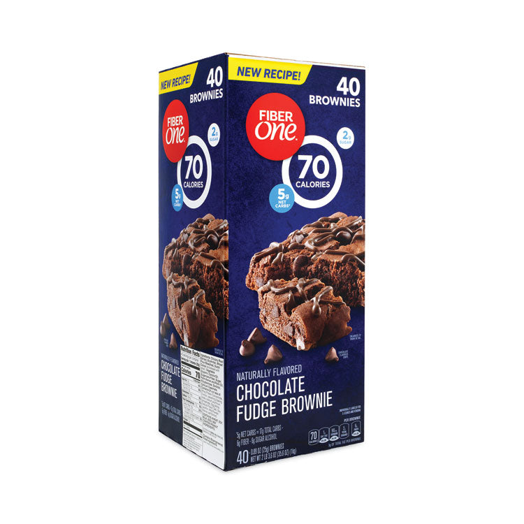 Fiber One® 70 Calorie Chocolate Fudge Brownies, 0.89 oz, 40/Carton, Ships in 1-3 Business Days (GRR22000454) Each