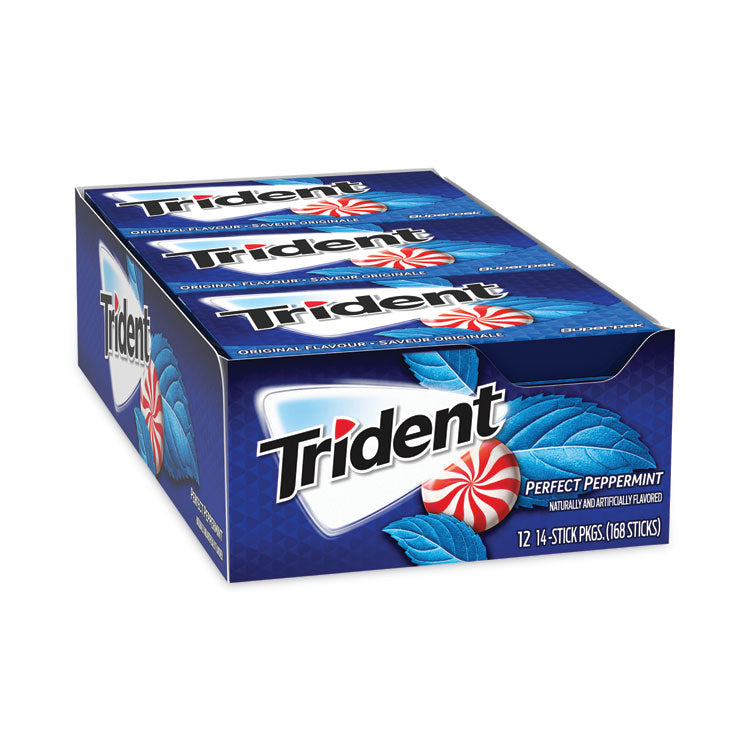 Trident® Sugar-Free Gum, Perfect Peppermint, 14 Pieces/Pack, 12 Packs/Carton, Ships in 1-3 Business Days (GRR20902517) Each