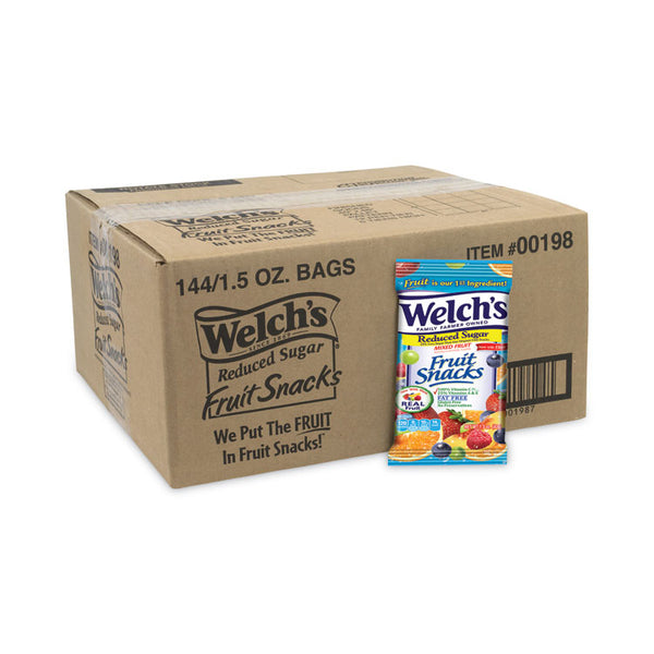 Welch's® Reduced Sugar Mixed Fruit Snacks, 1.5 oz Pouches, 144/Carton, Ships in 1-3 Business Days (GRR26700008)