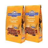 Ghirardelli® Milk Chocolate and Caramel Chocolate Squares, 9.04 oz Bags, 2 Bags/Pack, Ships in 1-3 Business Days (GRR30001034)